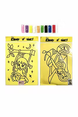 Educational sand art painting set for kids ages 3 and up