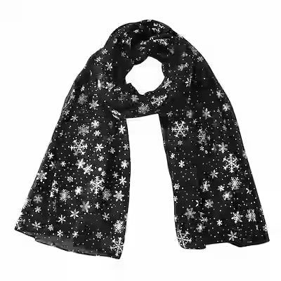 Snowflake Hot Silver Dot Scarf - Warm Winter Gift