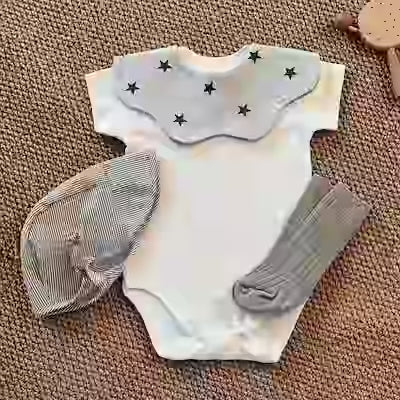 Soft Baby Triangle Romper for Crawling