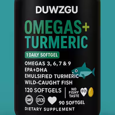 1200mg Fish Oil Soft Gels - 160 Count Natural Omega-3 Capsules for Heart Health
