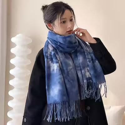 Soft Tie-Dye Cashmere Scarf