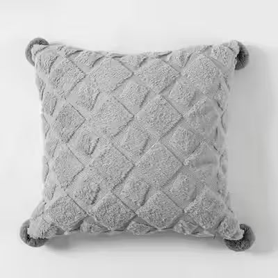 Solid Color Plush Ball Sofa Cushion - image 4