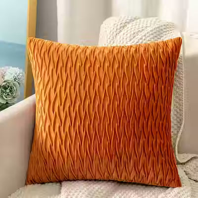 Solid Color Velvet Embossed Pillowcase Sofa