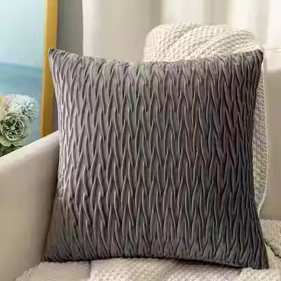 Solid Color Velvet Embossed Pillowcase Sofa