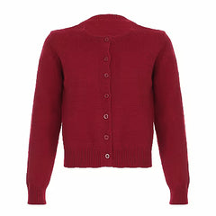 Solid-color Versatile Loose-fitting Knitted Crew Neck