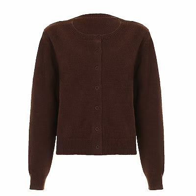 Solid-color Versatile Loose-fitting Knitted Crew Neck - image 4