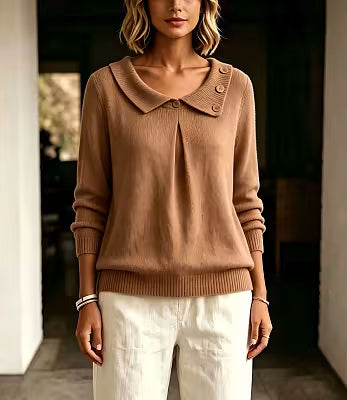 Solid Color Versatile New Pullover Sweater - image 3