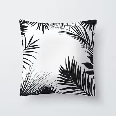 Spring Leaf Black Series Pattern Polyester Pillowcase