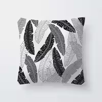 Spring Leaf Black Series Pattern Polyester Pillowcase