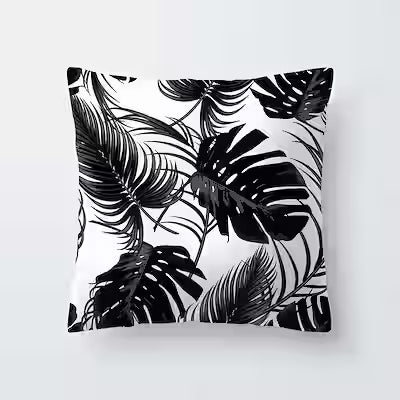 Spring Leaf Black Series Pattern Polyester Pillowcase