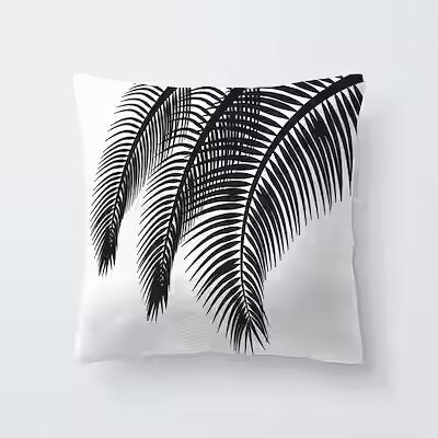 Spring Leaf Black Series Pattern Polyester Pillowcase