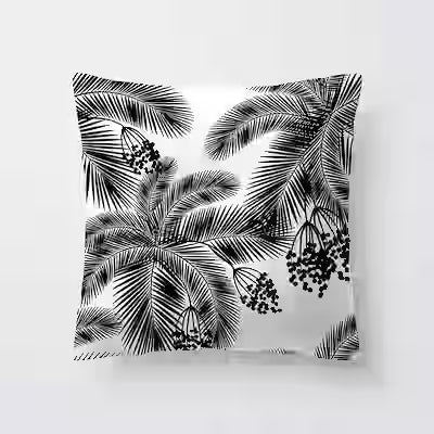 Spring Leaf Black Series Pattern Polyester Pillowcase