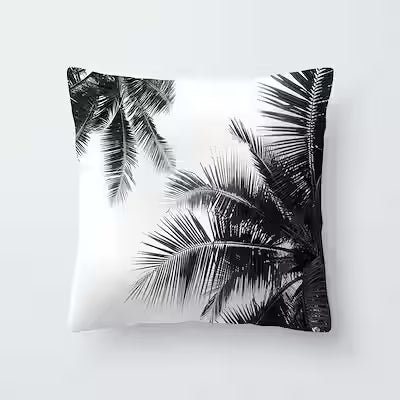 Spring Leaf Black Series Pattern Polyester Pillowcase
