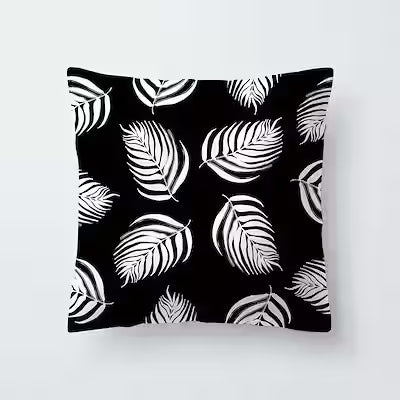 Spring Leaf Black Series Pattern Polyester Pillowcase