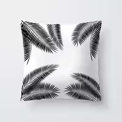 Spring Leaf Black Series Pattern Polyester Pillowcase