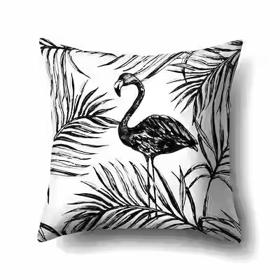 Spring Leaf Black Series Pattern Polyester Pillowcase