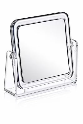 360° rotating make-up mirror with 1x and 3x magnification
