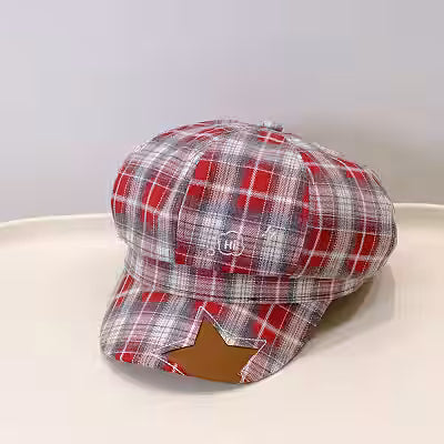 Academic Style Octagonal Newsboy Cap