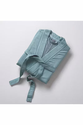 Stylish 3-Piece Bathrobe Set in Mint Green with Cotton-Polyester Blend