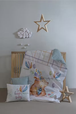 Oeko-tex certified teddy bear duvet cover set 100% cotton