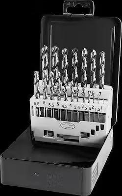 High-speed steel drill bits set, 1mm to 10mm in 0.5mm increments