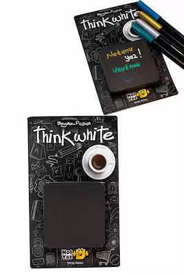 Black and White Adhesive Notepad Set
