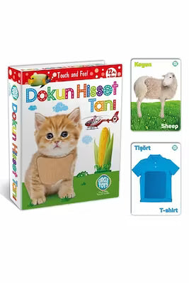 Touch and feel sensory learning cards for children
