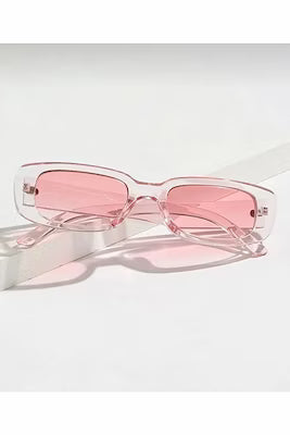Pink Transparent Sunglasses with UV400 Protection
