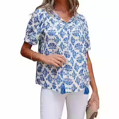 Versatile Abstract Chiffon Shirt – Light, Flowing, Summer Style