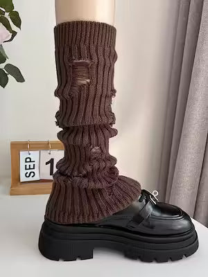 Vertical Striped Coffee Socks - Personalized Gift