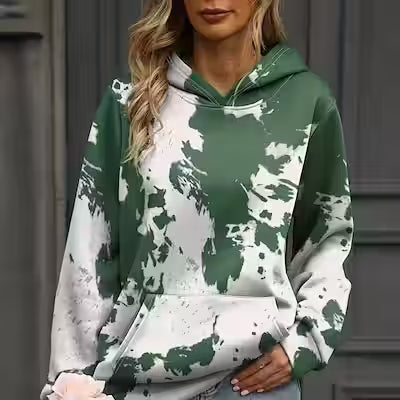 Vibrant Gradient 3D Printed Women's Pullover Hoodie