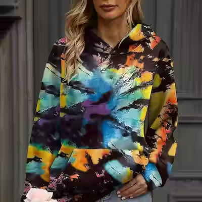 Vibrant Gradient 3D Printed Women's Pullover Hoodie - image 4