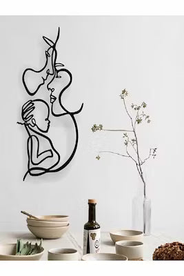 Set of 2 MDF Wall Panels 40x10 cm
