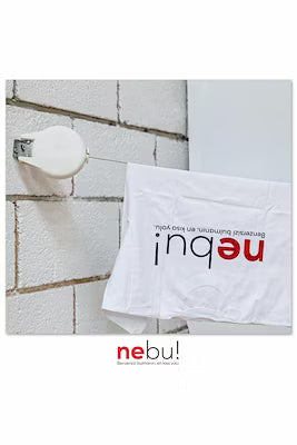 4.2m wall-mounted retractable washing line with spiral pulley system