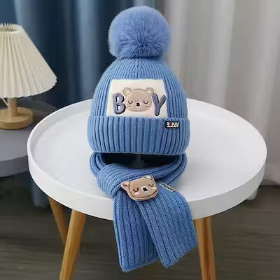 Warm Kids Hat Set