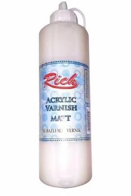 Water-based matte varnish, 500 ml for art and decoration projects