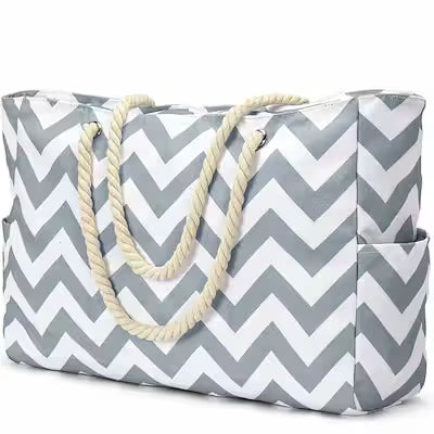 Wave Pattern Beach Tote Bag for Women