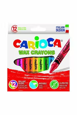 Washable Wax Crayon Set – Pack of 12 Bright Colors