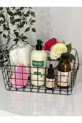 Rectangular Wire Storage Basket for Organizing Small Items