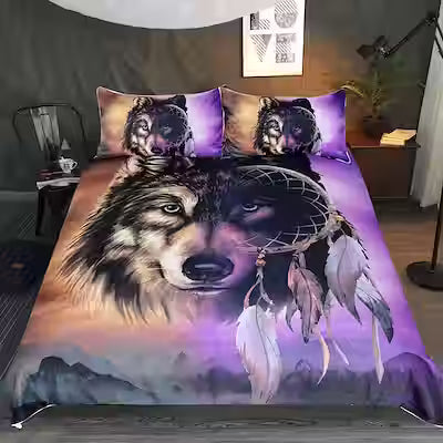 Wolf Three-piece Bedding Set - image 2