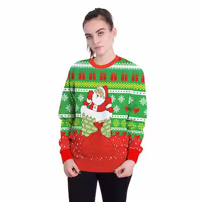 Women's Christmas 3D Digital Printed Pullover Sweatshirt - image 8