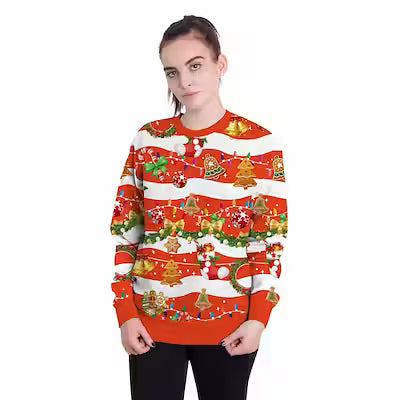 Women's Christmas 3D Digital Printed Pullover Sweatshirt - image 2