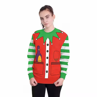 Women's Christmas 3D Digital Printed Pullover Sweatshirt - image 15