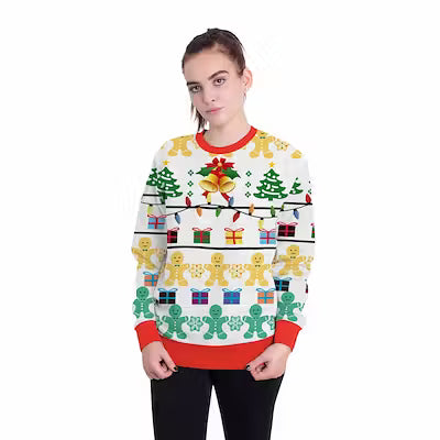 Women's Christmas 3D Digital Printed Pullover Sweatshirt - image 13