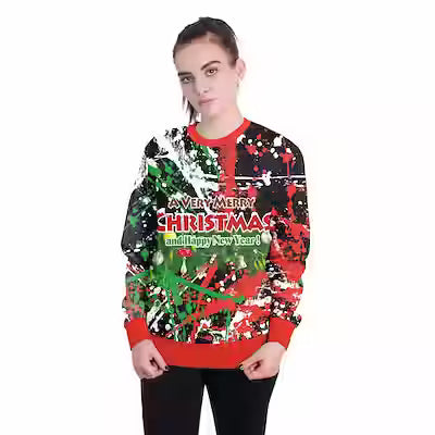 Women's Christmas 3D Digital Printed Pullover Sweatshirt - image 4