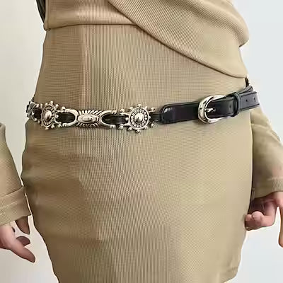Women's Rivet Stitching Waist Chain