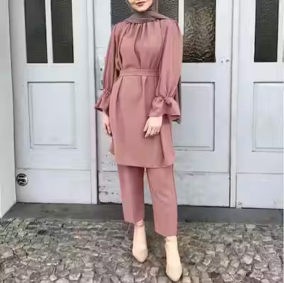 Women's Summer Solid Color Jumpsuit Set - image 3