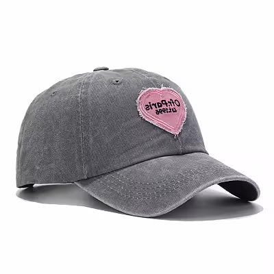 Heart Patterned Embroidered Baseball Cap for Women - image 2