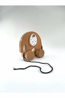 Wooden elephant toy from sustainable forests for early development