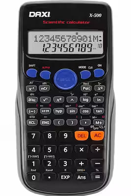 Scientific calculator with 240 functions and protective cover